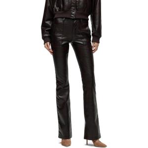 Hudson Womens Barbara High Rise Bootcut Jean(Marbled Vegan Leather)