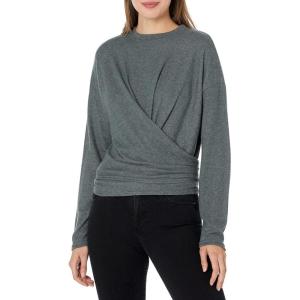 HUDSON Womens Long Sleeve Wrap Shirt(Charcoal Heather)