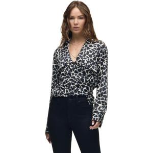 HUDSON Womens Long Sleeve Wrap Shirt(Giraffe Print)