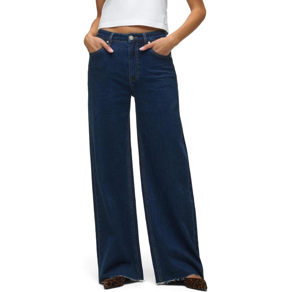 imageHudson Womens Jodie High Rise Loose Fit Wide Leg JeanMoxie