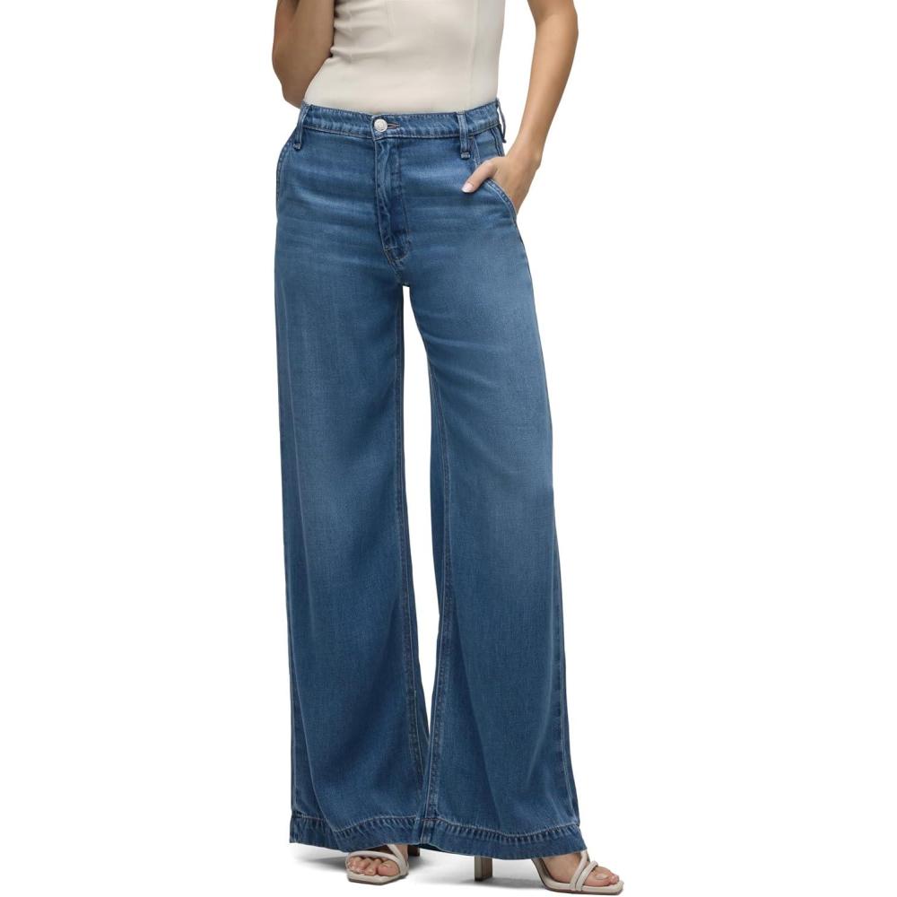 imageHudson Womens Jodie High Rise Loose Fit Wide Leg JeanRumour