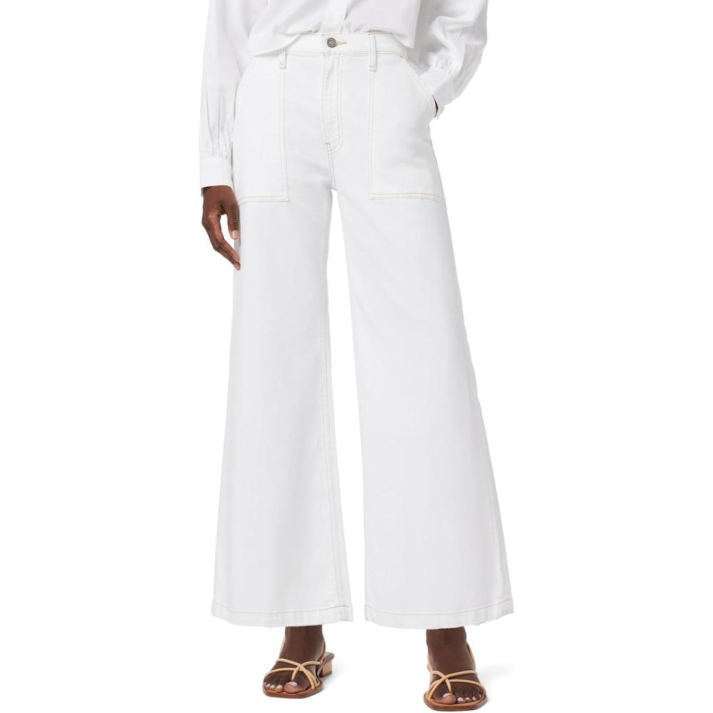 imageHudson Womens Jodie High Rise Loose Fit Wide Leg JeanWhite