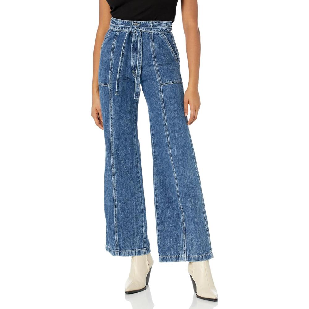 imageHudson Womens Tie Waist Wide Leg TrouserIndigo Waters