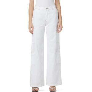 Hudson Womens High-Rise Welt Pocket Cargo Wide Leg(White)