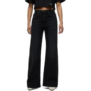 Hudson Womens Jodie High Rise Loose Fit Wide Leg Jean(Ghost)