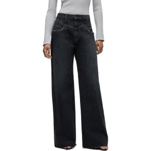 Hudson Womens Jodie High Rise Loose Fit Wide Leg Jean(Milano Noir)
