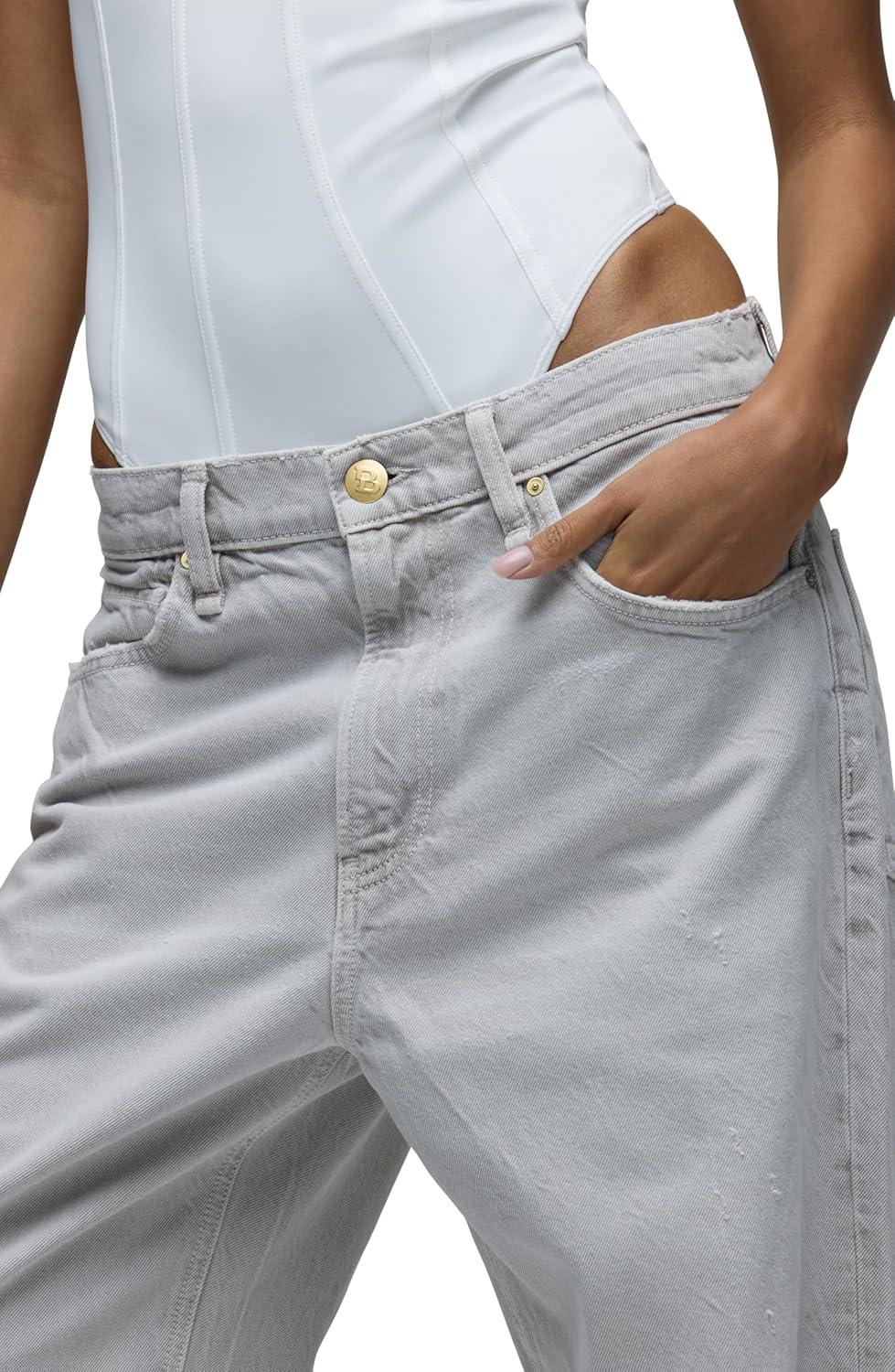 image:imageHudson Womens Brooks Nader Low amp Loose JeanStone Grey