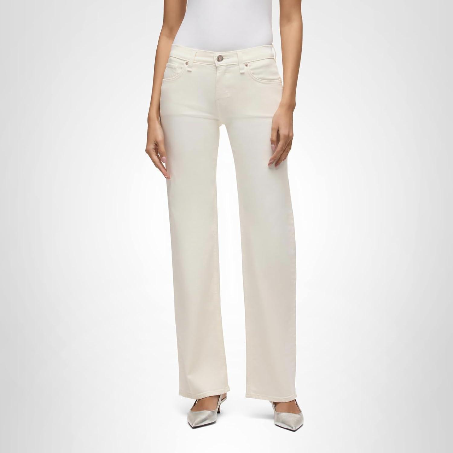 image:imageHudson Womens Kelli Low Rise Loose Fit Straight Leg JeanEcru