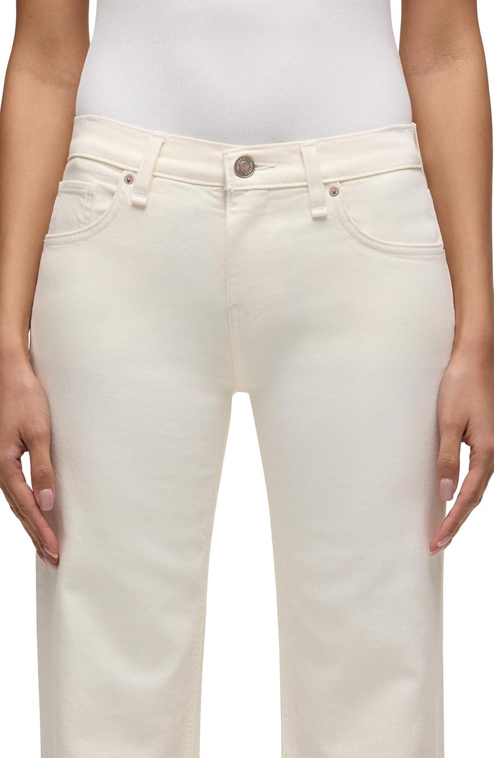 image:imageHudson Womens Kelli Low Rise Loose Fit Straight Leg JeanEcru