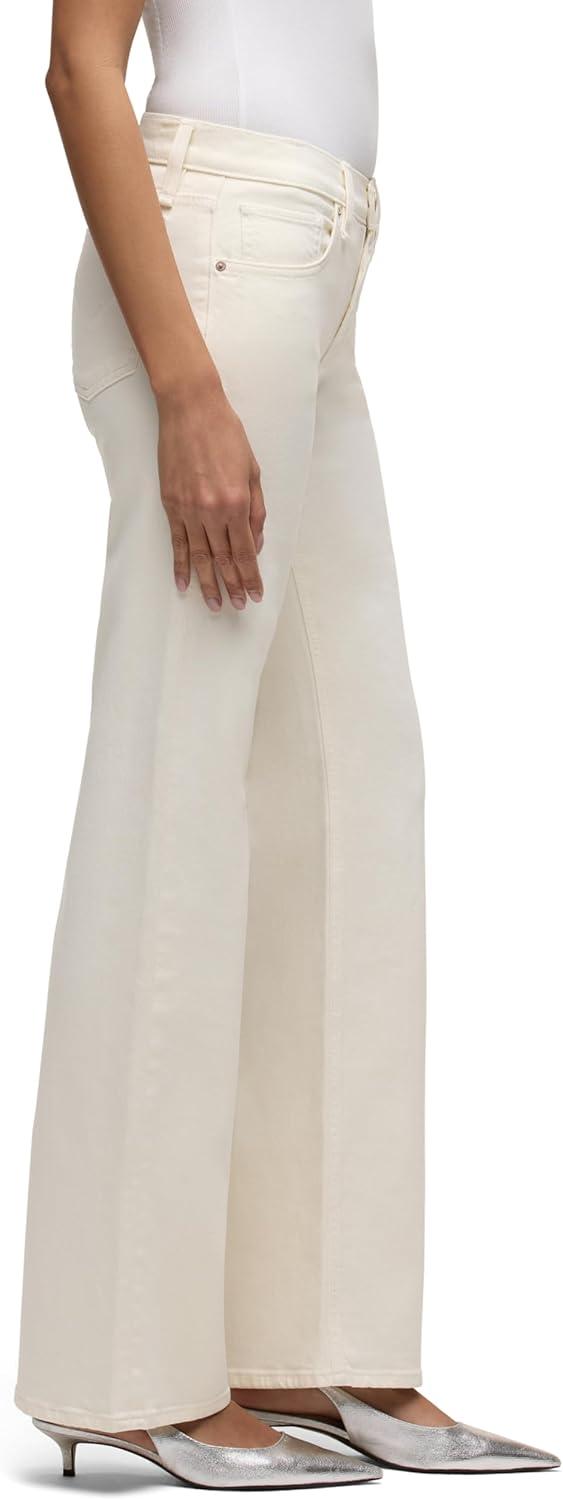 image:imageHudson Womens Kelli Low Rise Loose Fit Straight Leg JeanEcru