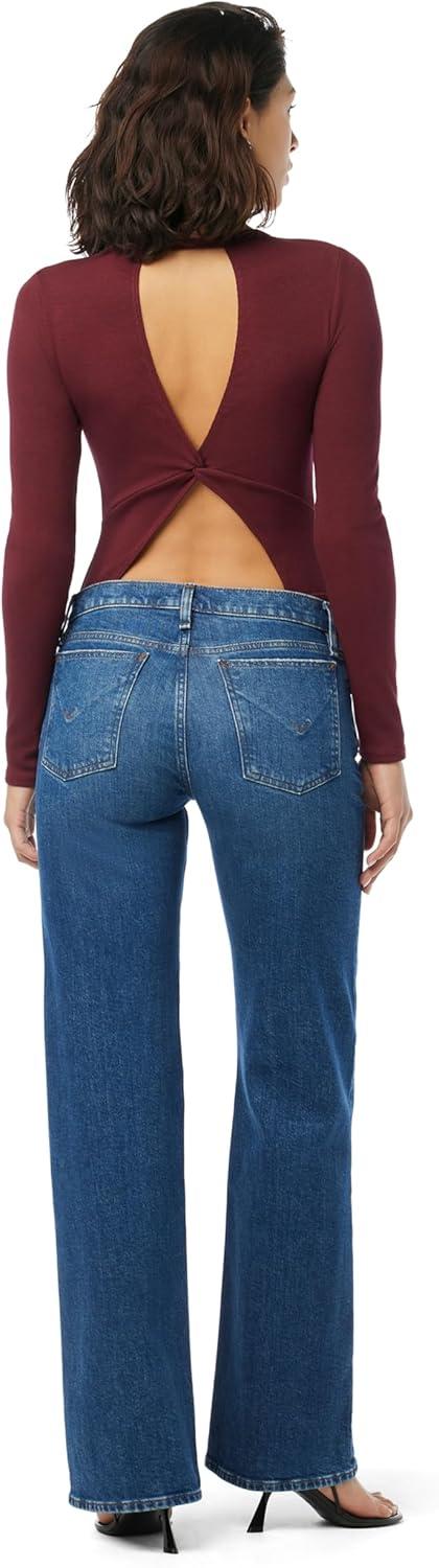 image:imageHudson Womens Kelli Low Rise Loose Fit Straight Leg JeanMoon Walk
