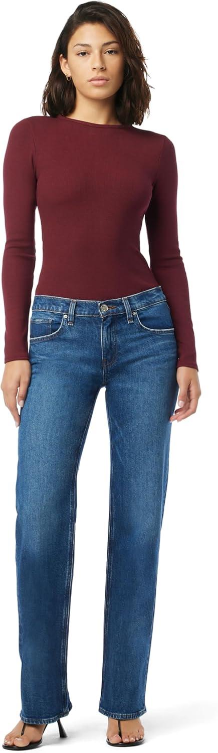 image:imageHudson Womens Kelli Low Rise Loose Fit Straight Leg JeanMoon Walk