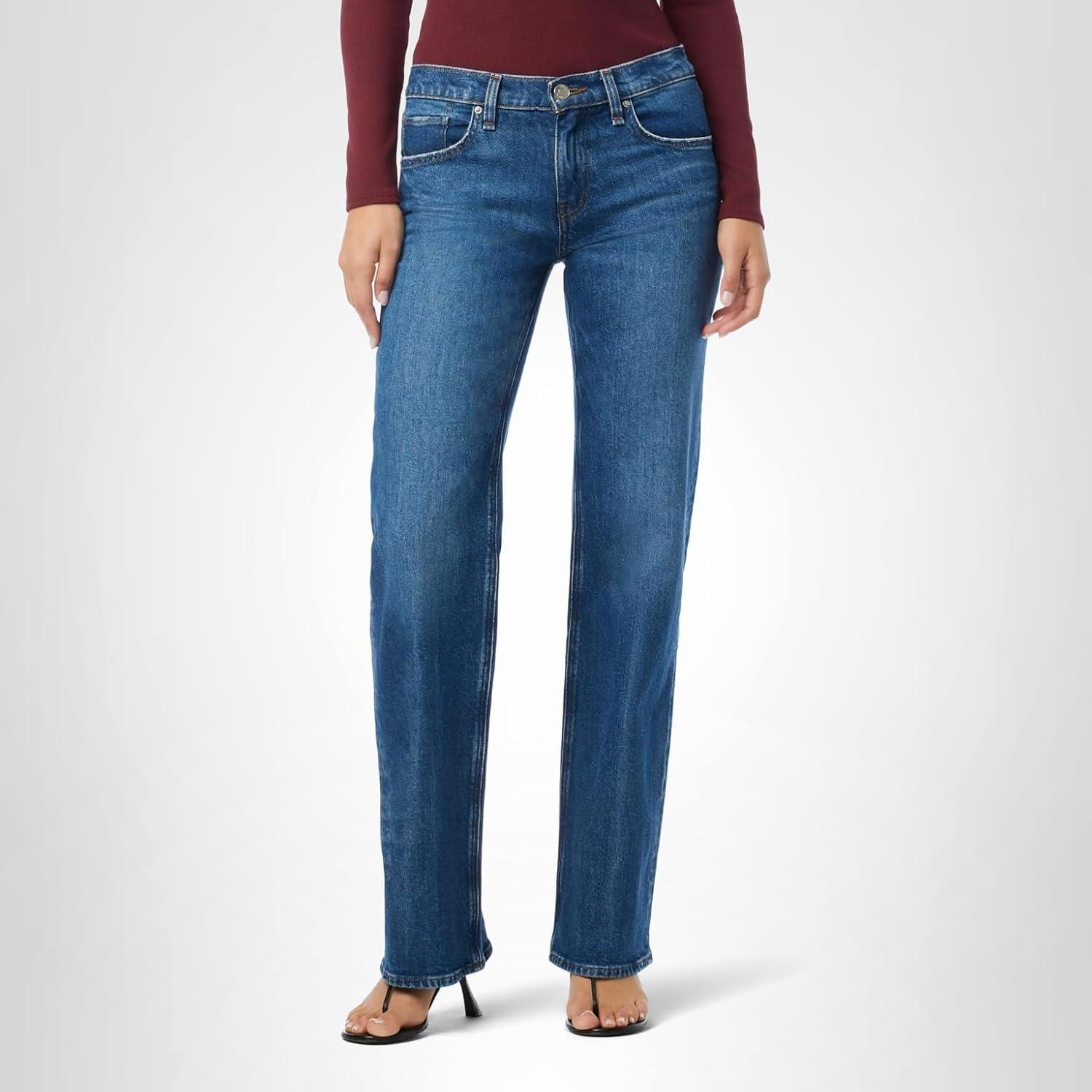 image:imageHudson Womens Kelli Low Rise Loose Fit Straight Leg JeanMoon Walk