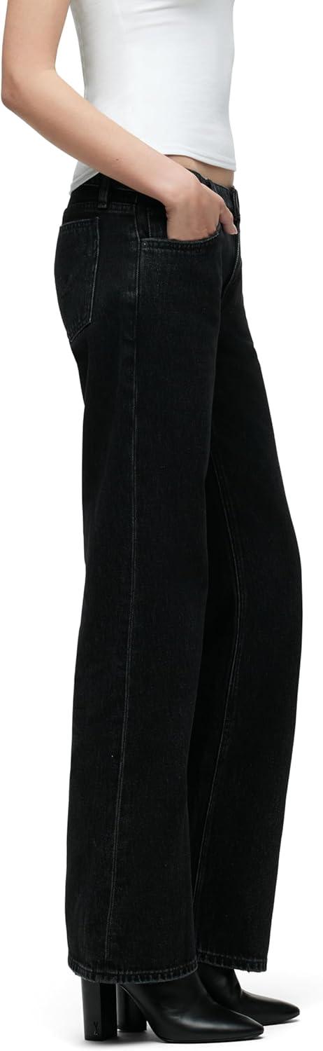 image:imageHudson Womens Kelli Low Rise Loose Fit Straight Leg JeanStone Black
