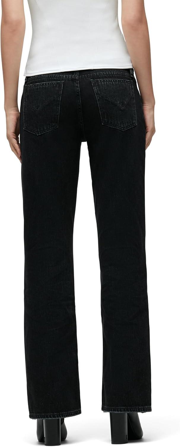 image:imageHudson Womens Kelli Low Rise Loose Fit Straight Leg JeanStone Black