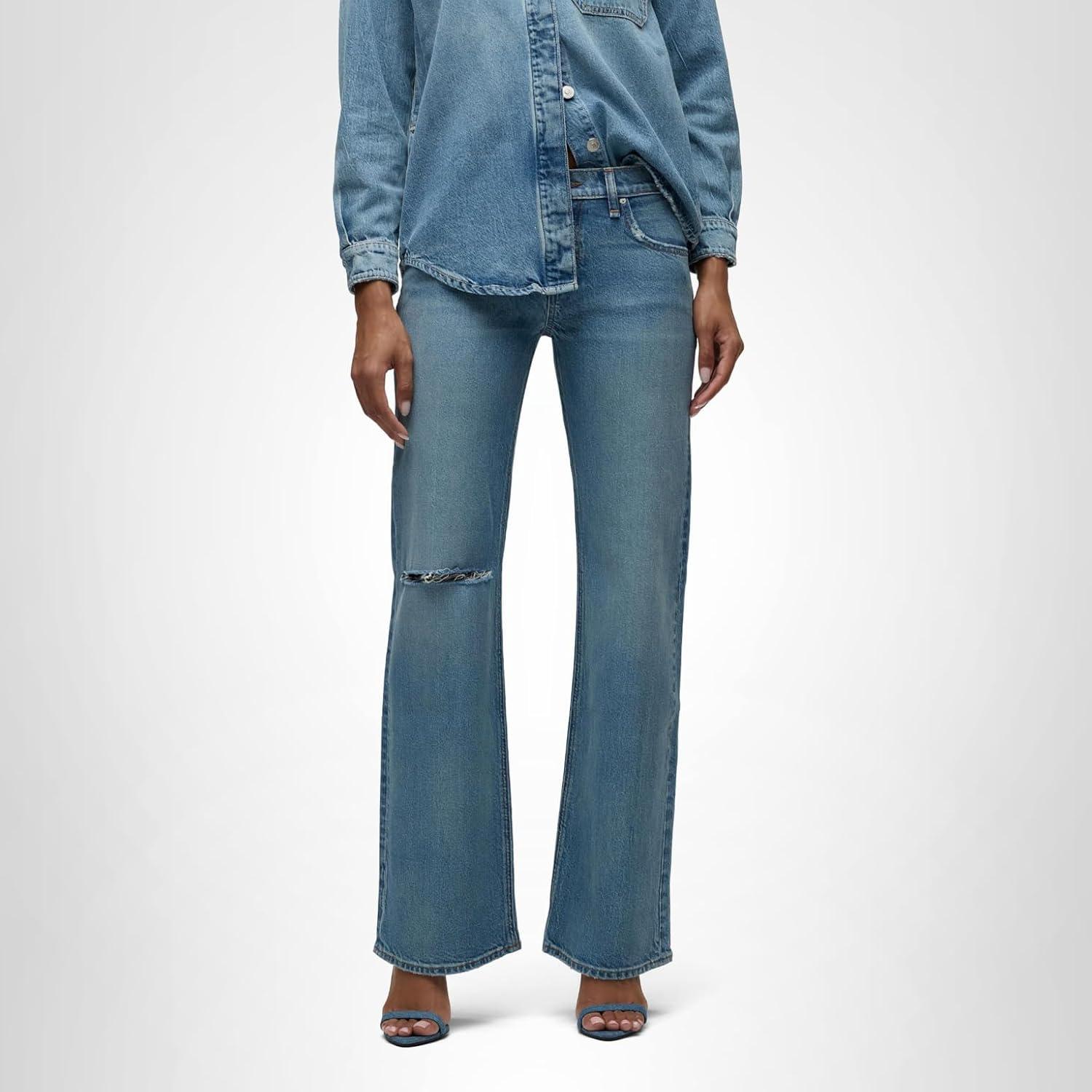 image:imageHudson Womens Kelli Low Rise Loose Fit Straight Leg JeanSynergy
