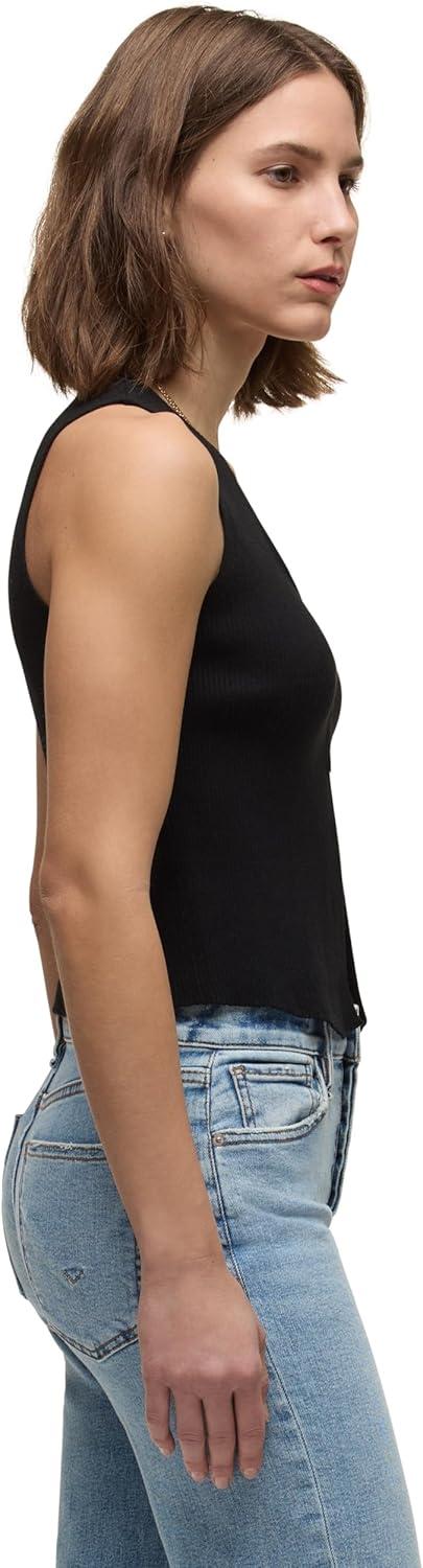 image:imageHUDSON Womens Sleeveless VNeck SweaterBlack