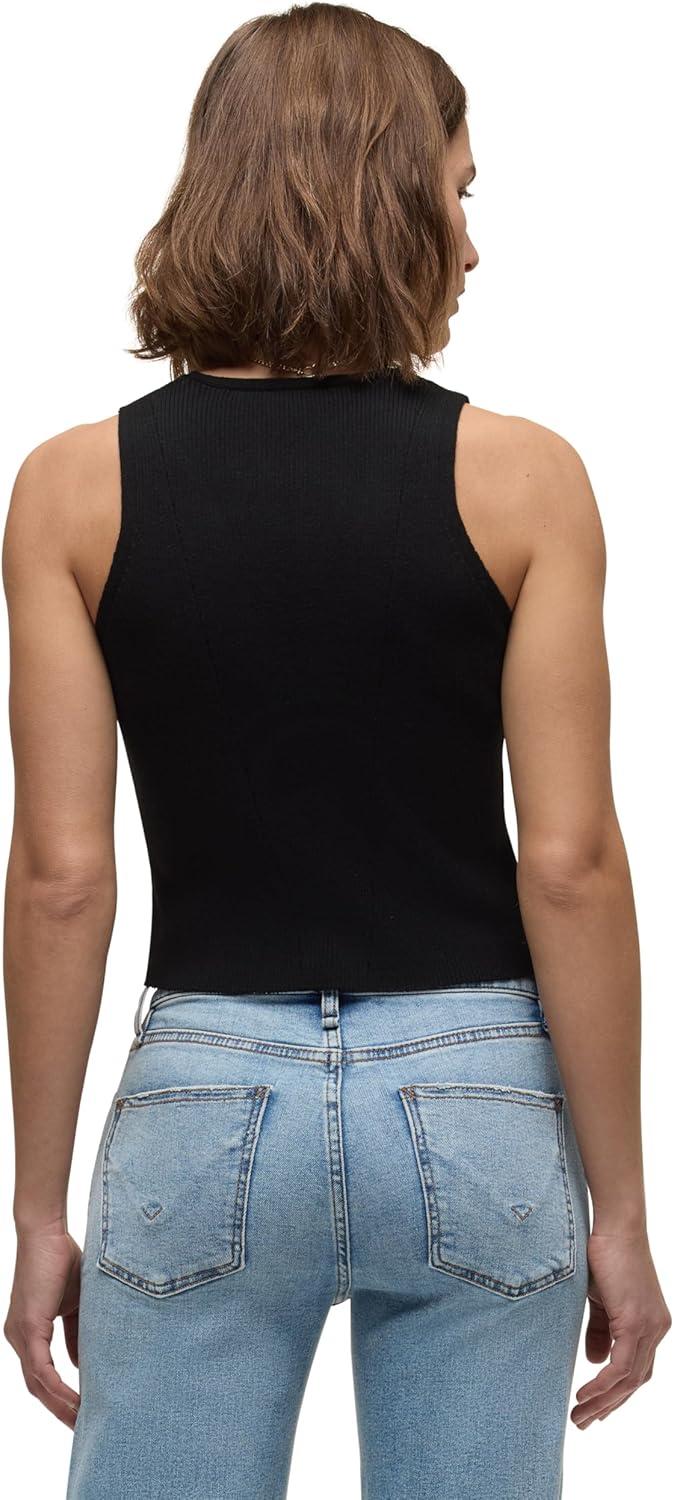 image:imageHUDSON Womens Sleeveless VNeck SweaterBlack