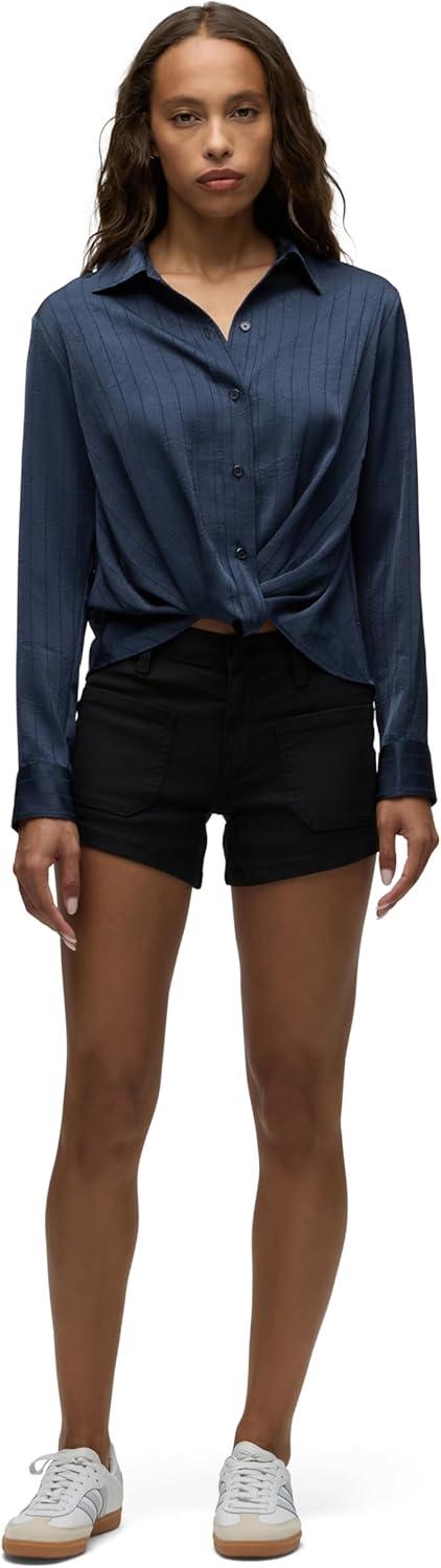 image:imageHudson Womens MidRise Patch Pocket Denim ShortBlack Beauty