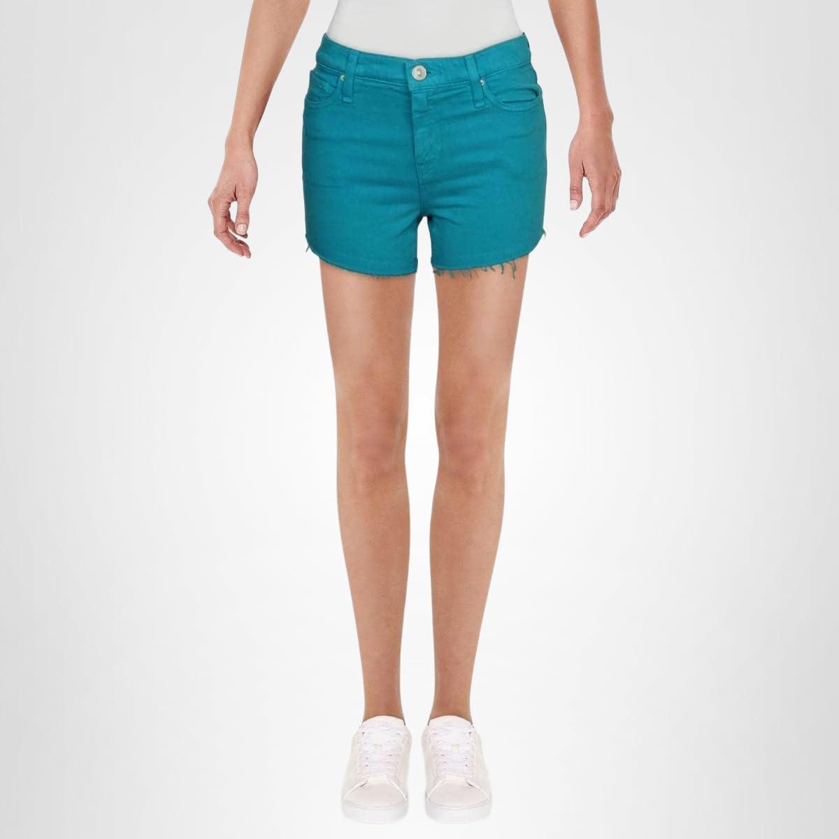image:imageHudson Womens MidRise Patch Pocket Denim ShortBlue Daisy