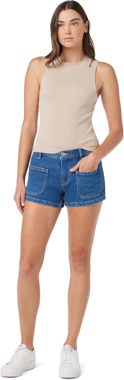 image:imageHudson Womens MidRise Patch Pocket Denim ShortCity Life