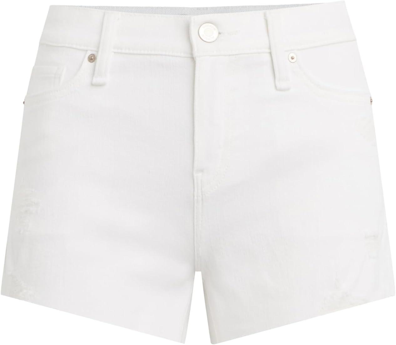 image:imageHudson Womens MidRise Patch Pocket Denim ShortClean White