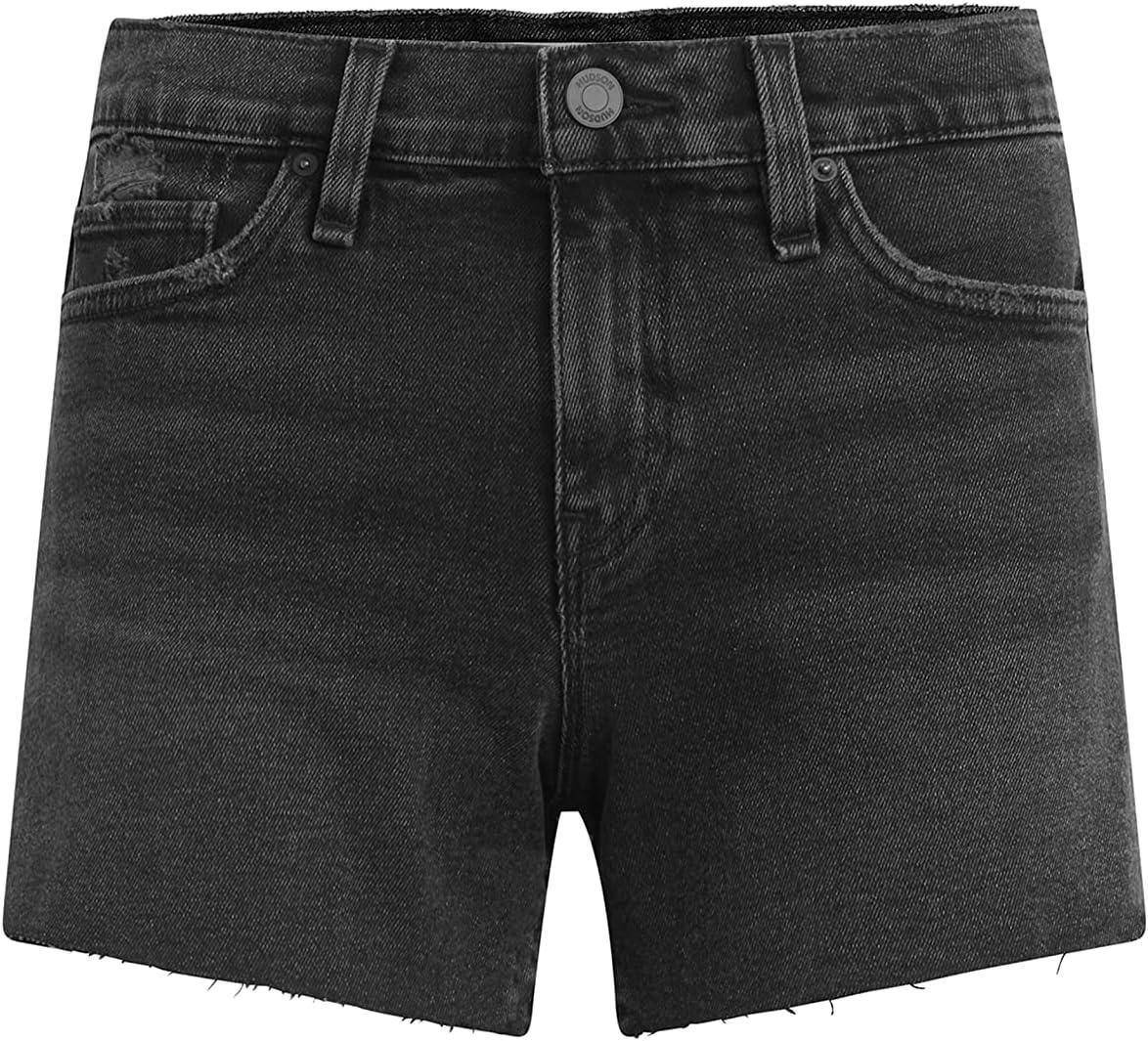 image:imageHudson Womens MidRise Patch Pocket Denim ShortJet Black