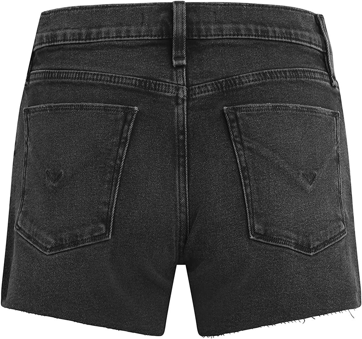 image:imageHudson Womens MidRise Patch Pocket Denim ShortJet Black
