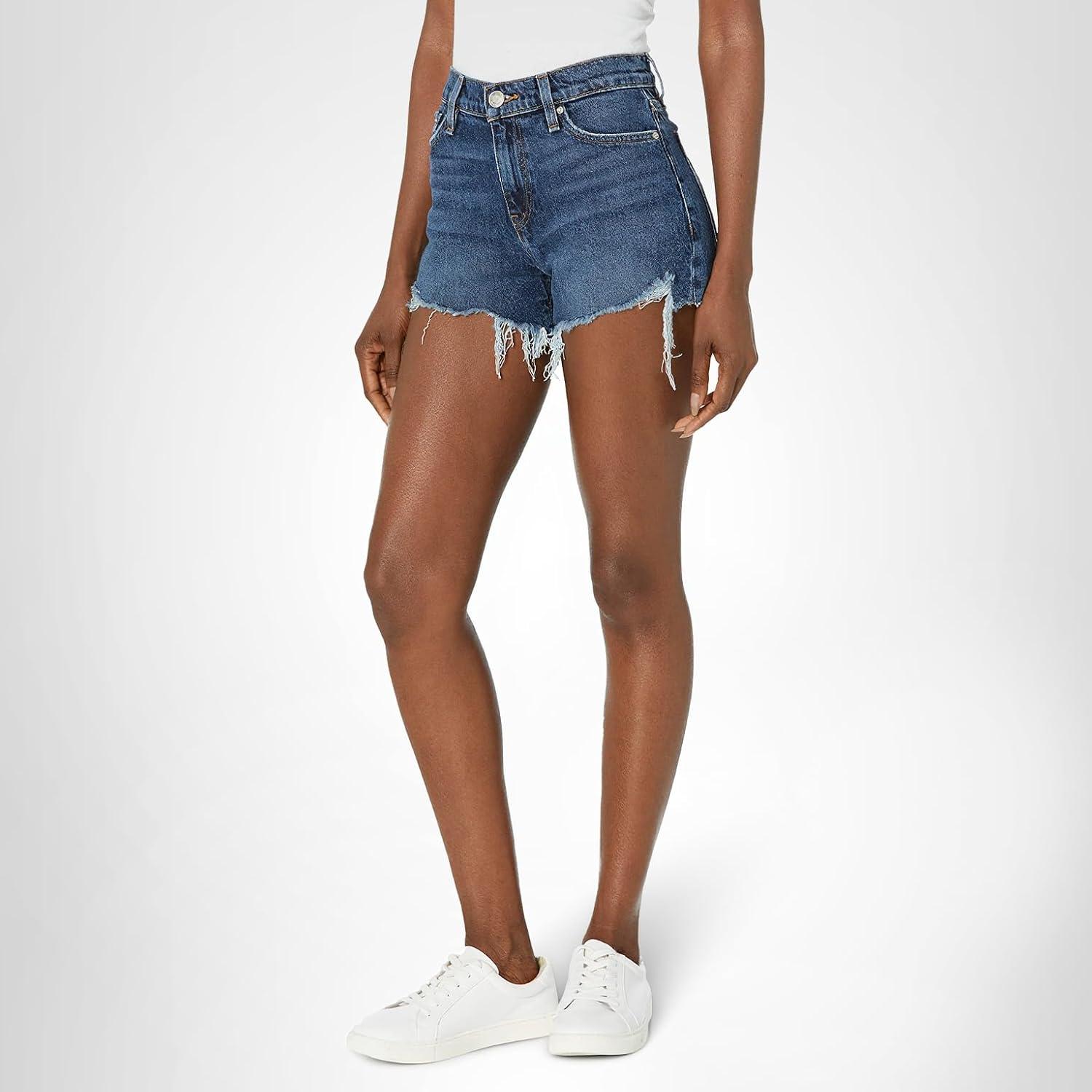 image:imageHudson Womens MidRise Patch Pocket Denim ShortPeony