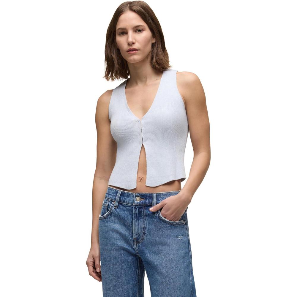 image:imageHUDSON Womens Sleeveless VNeck SweaterBallad Blue