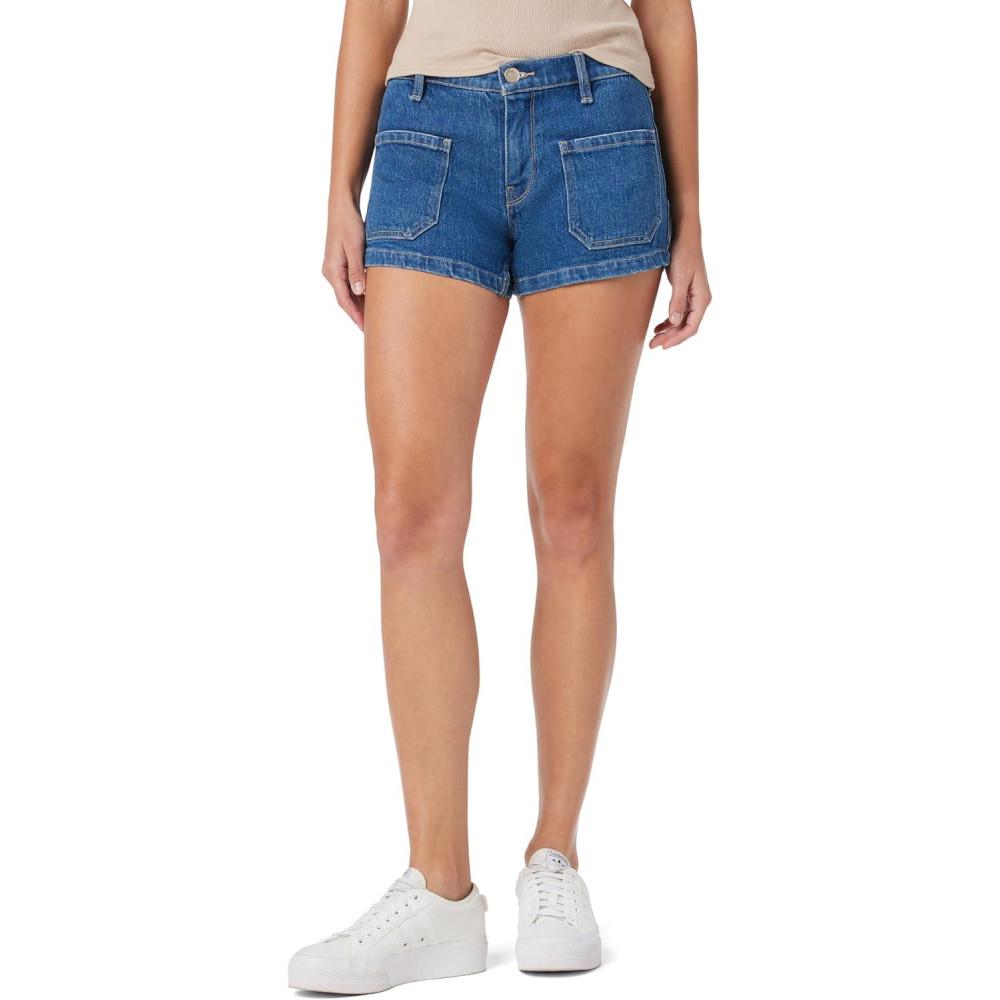 image:imageHudson Womens MidRise Patch Pocket Denim ShortCity Life