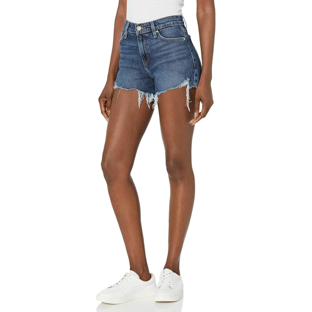 image:imageHudson Womens MidRise Patch Pocket Denim ShortPeony