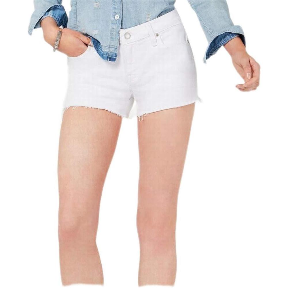 image:imageHudson Womens MidRise Patch Pocket Denim ShortSolid White
