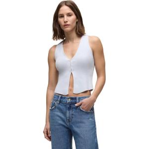 HUDSON Womens Sleeveless V-Neck Sweater(Ballad Blue)
