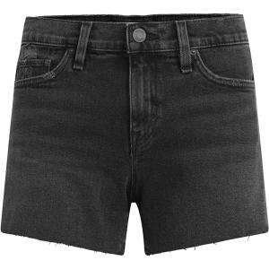 Hudson Womens Mid-Rise Patch Pocket Denim Short(Jet Black)