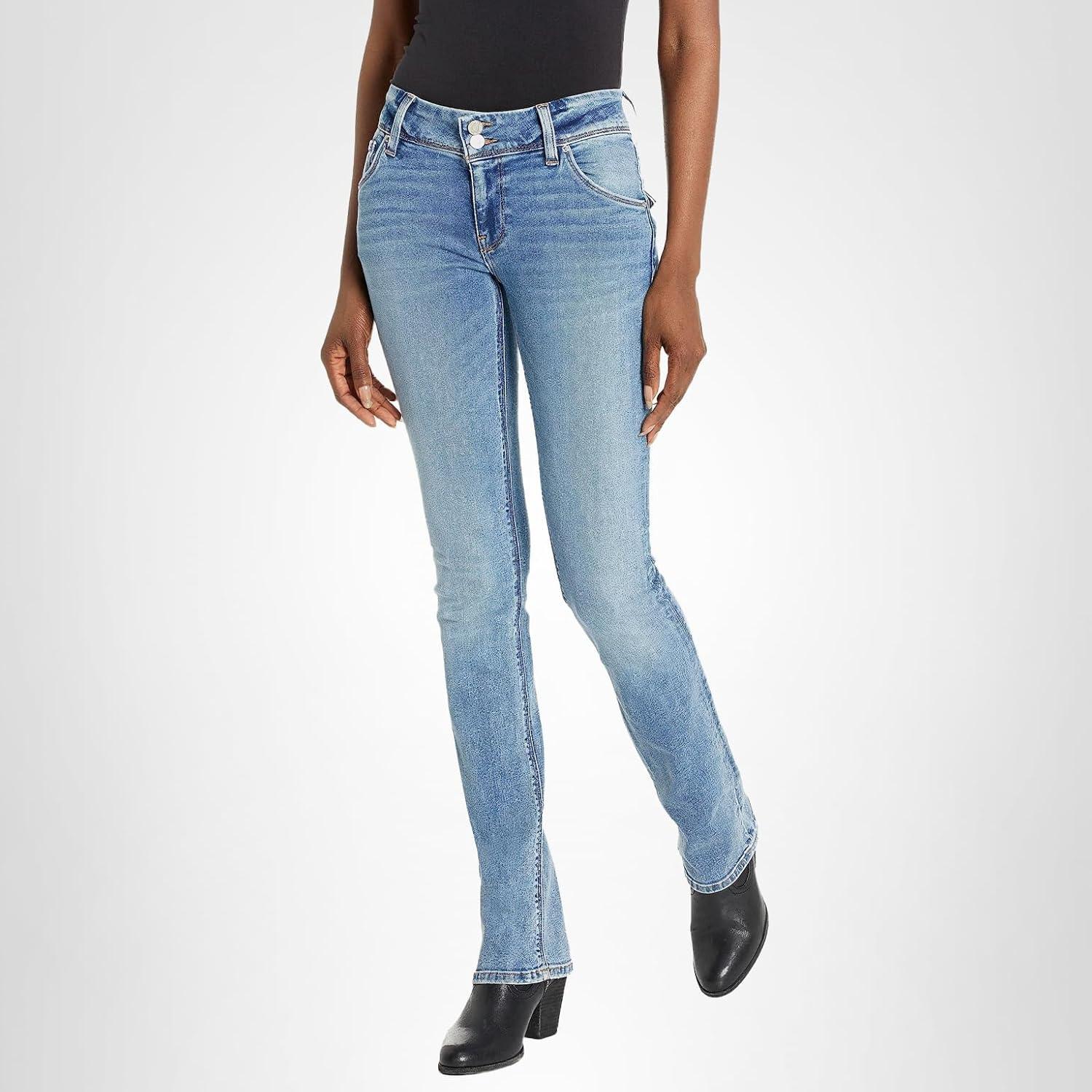 image:imageHUDSON Womens Beth Baby Bootcut Jean with Back Flap PocketsGolden