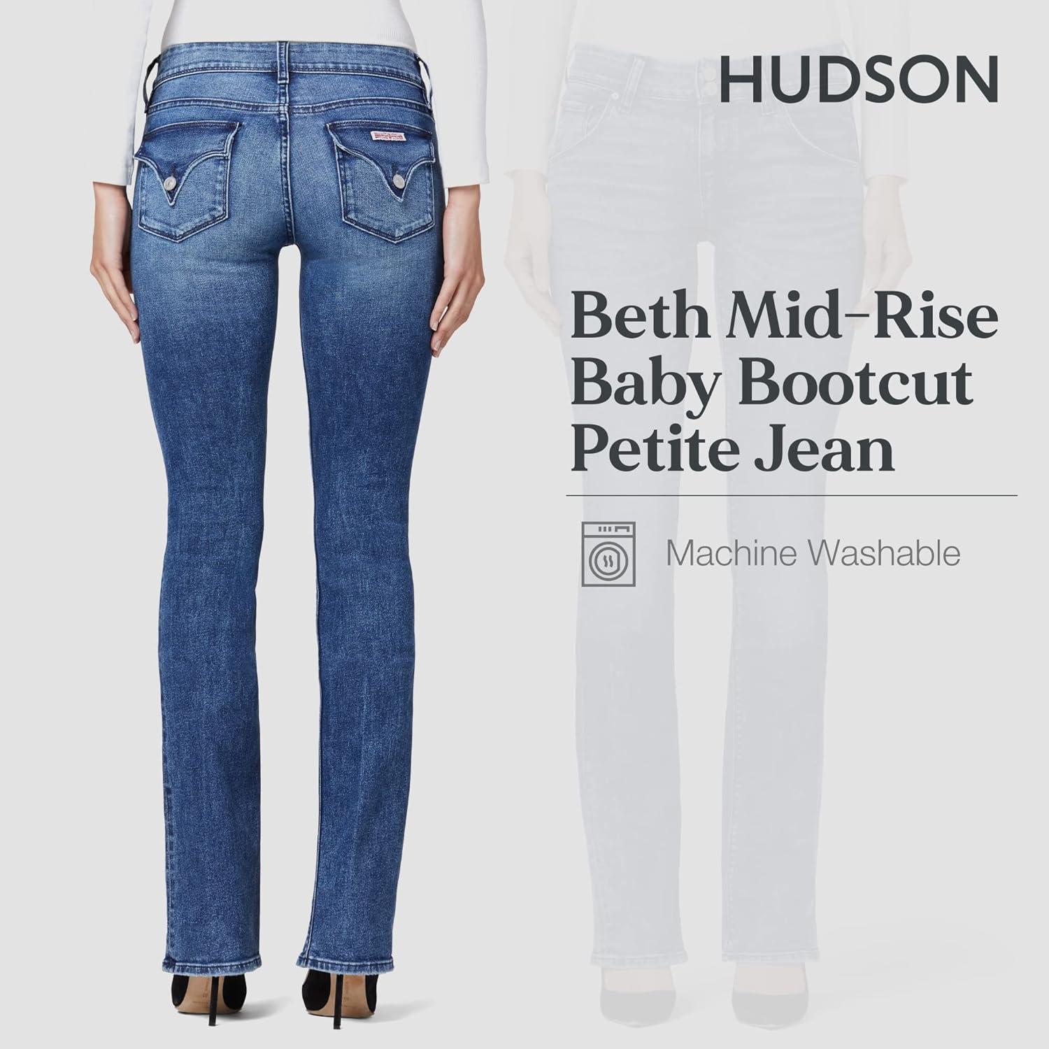 image:imageHUDSON Womens Beth Baby Bootcut Jean with Back Flap PocketsMemory Lane