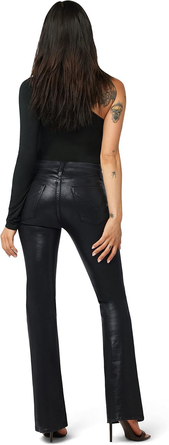 image:imageHUDSON Womens Beth Baby Bootcut Jean with Back Flap PocketsNoir Coated