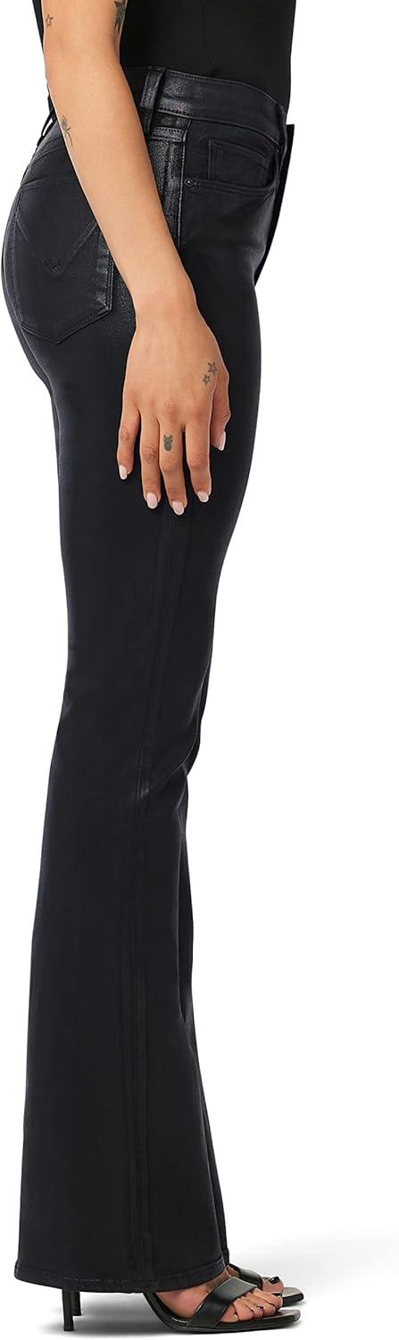 image:imageHUDSON Womens Beth Baby Bootcut Jean with Back Flap PocketsNoir Coated
