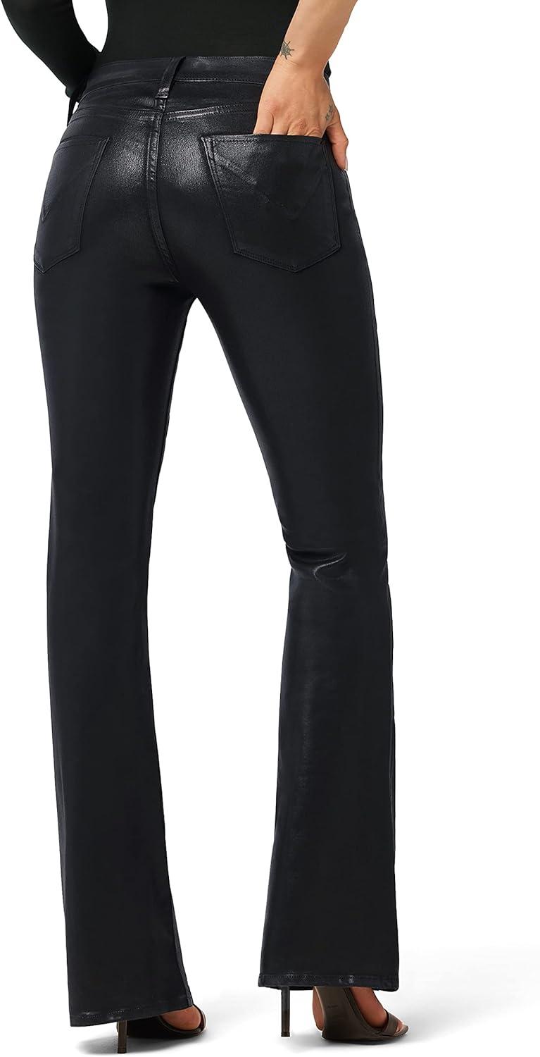 image:imageHUDSON Womens Beth Baby Bootcut Jean with Back Flap PocketsNoir Coated