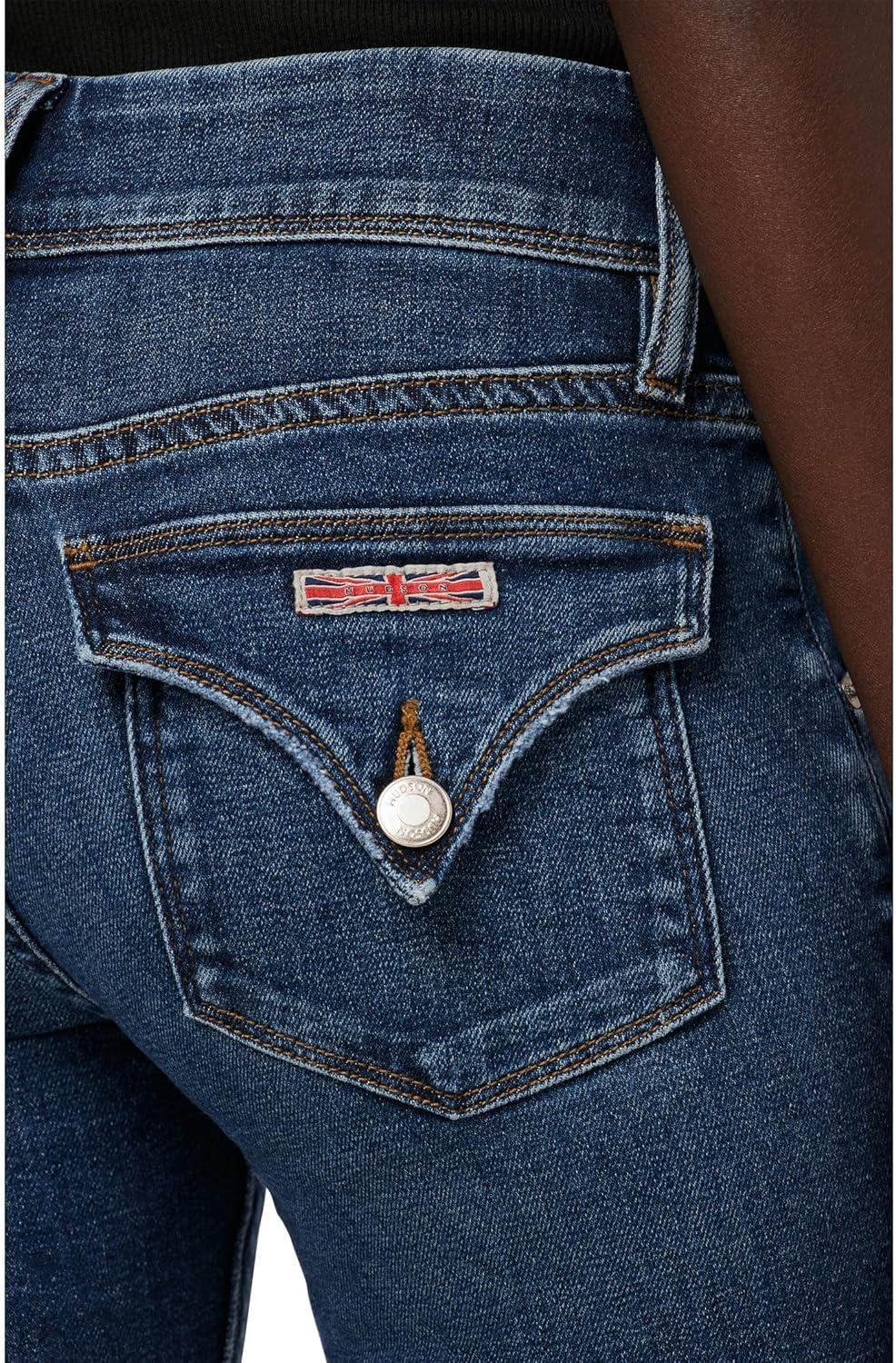 image:imageHUDSON Womens Beth Baby Bootcut Jean with Back Flap PocketsOlympic
