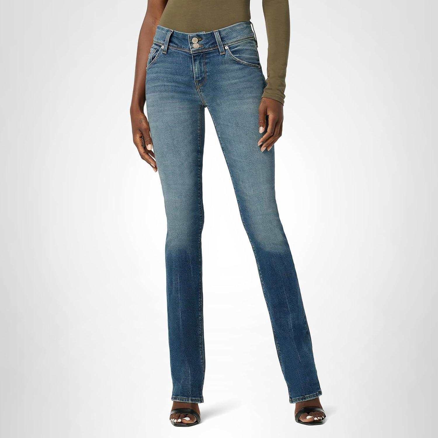 image:imageHUDSON Womens Beth Baby Bootcut Jean with Back Flap PocketsOrbit
