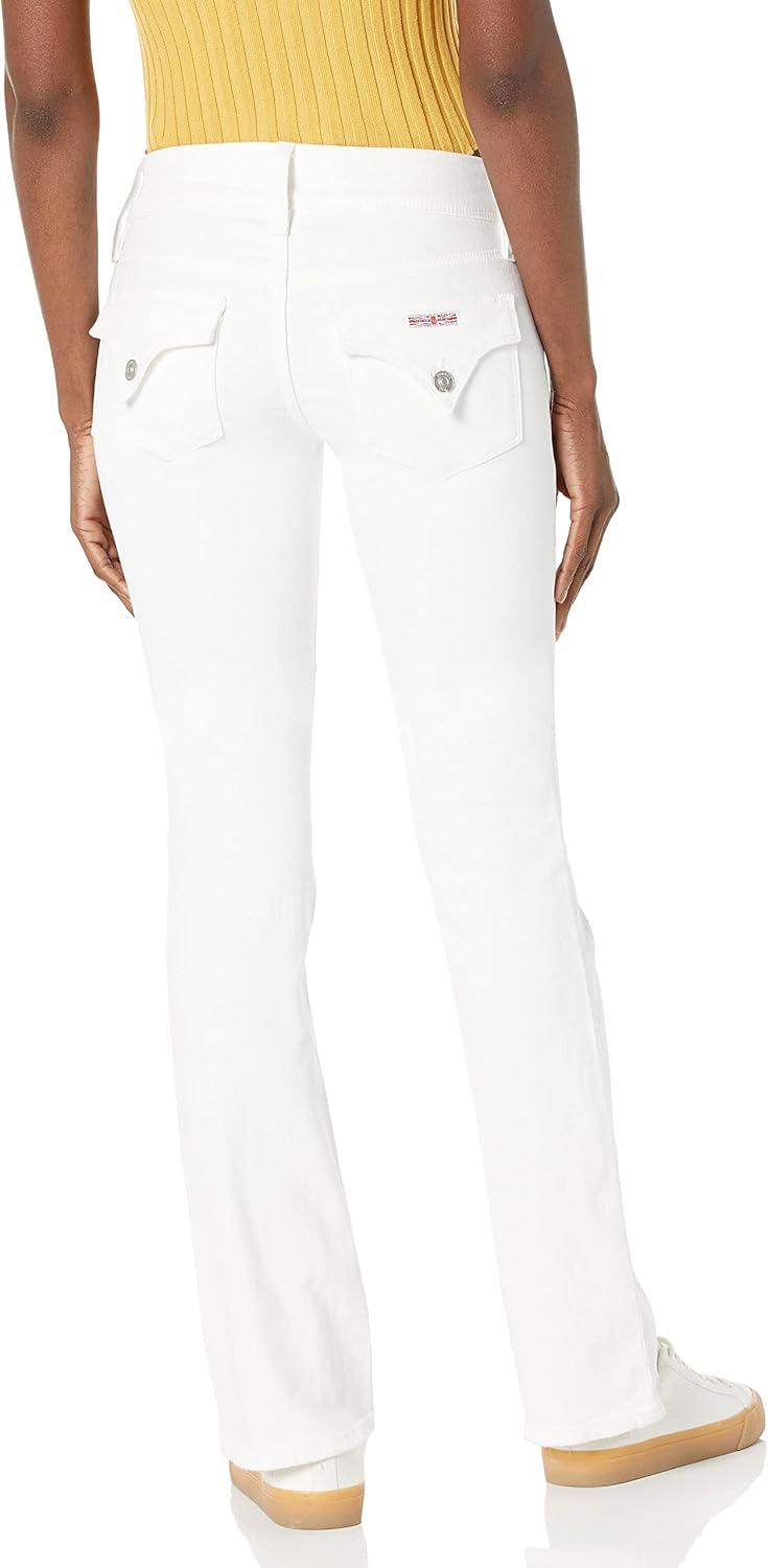 image:imageHUDSON Womens Beth Baby Bootcut Jean with Back Flap PocketsWhite
