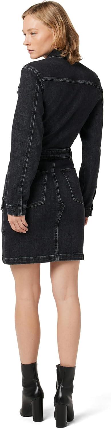 image:imageHudson Womens Cargo Long Sleeve Denim Reconstructed DressBlack Ink