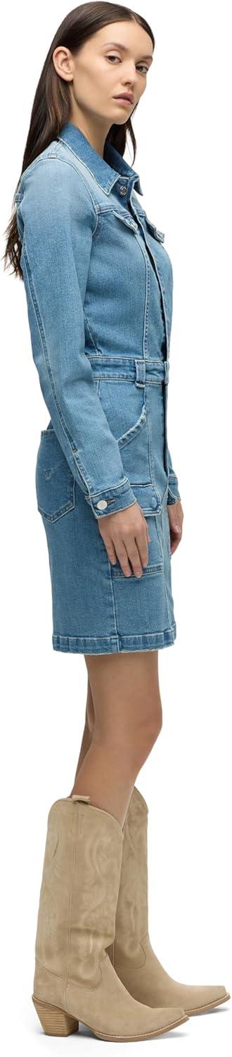 image:imageHudson Womens Cargo Long Sleeve Denim Reconstructed DressMaize