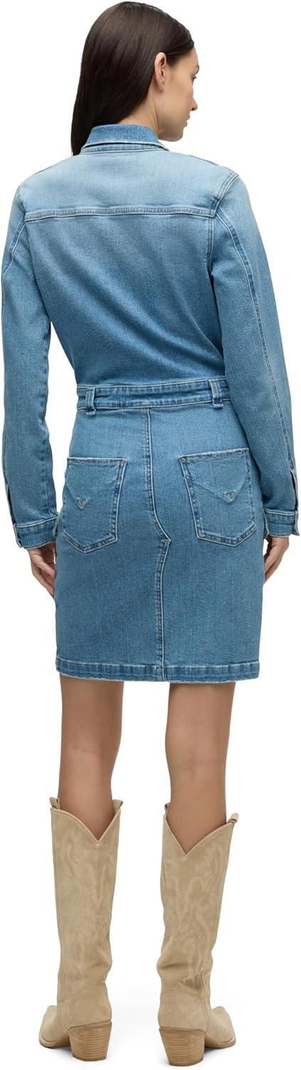 image:imageHudson Womens Cargo Long Sleeve Denim Reconstructed DressMaize