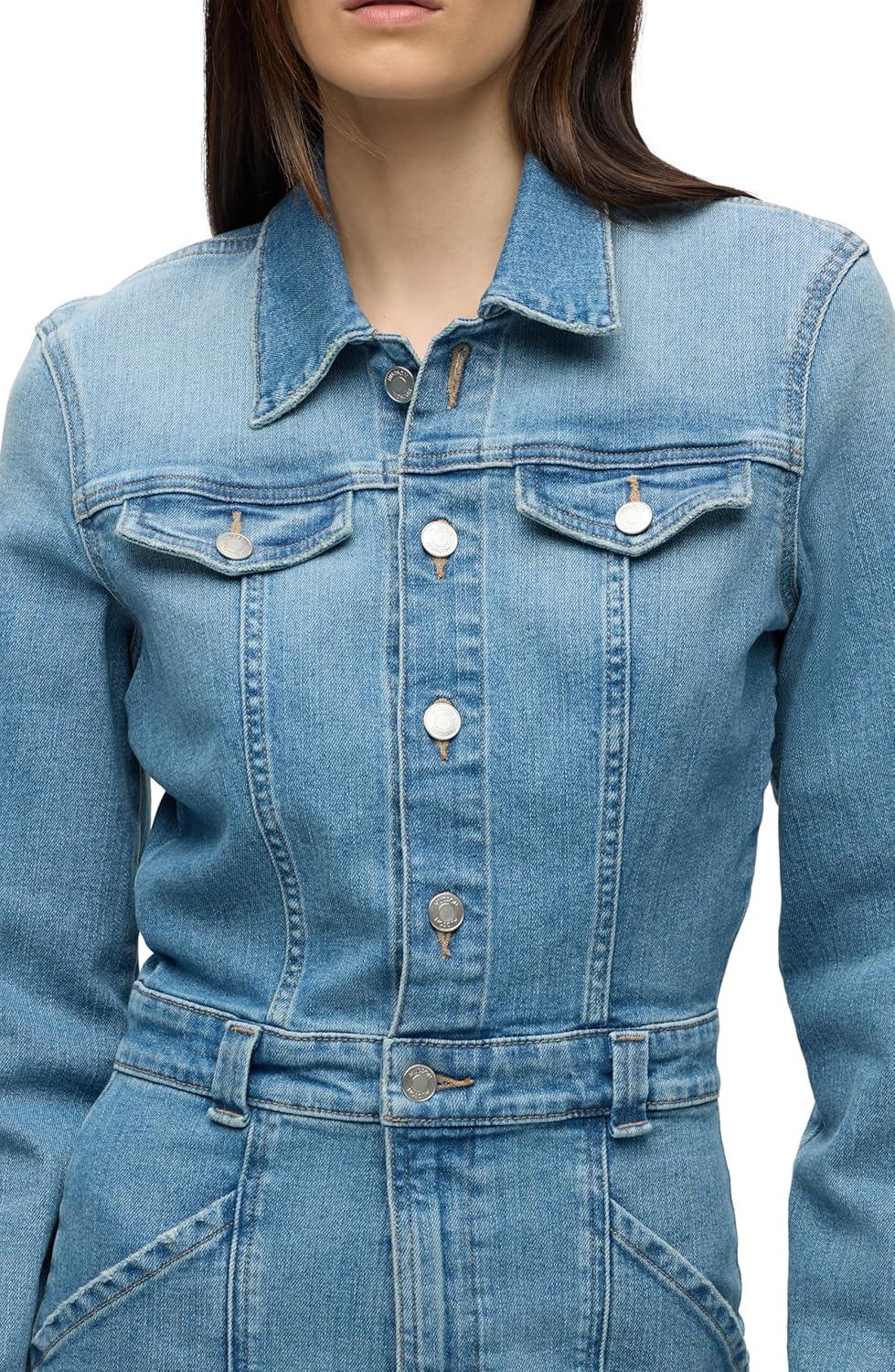 image:imageHudson Womens Cargo Long Sleeve Denim Reconstructed DressMaize