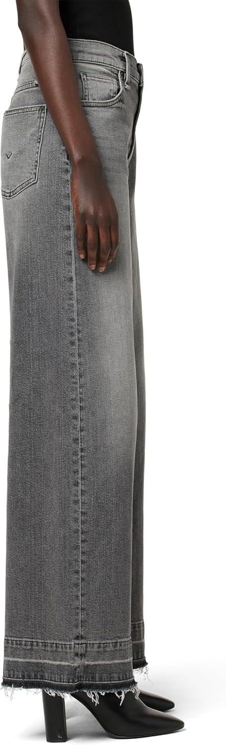 image:imageHUDSON Jeans Womens James Ultra HIGH Rise Wideleg PetiteBlack Smoke