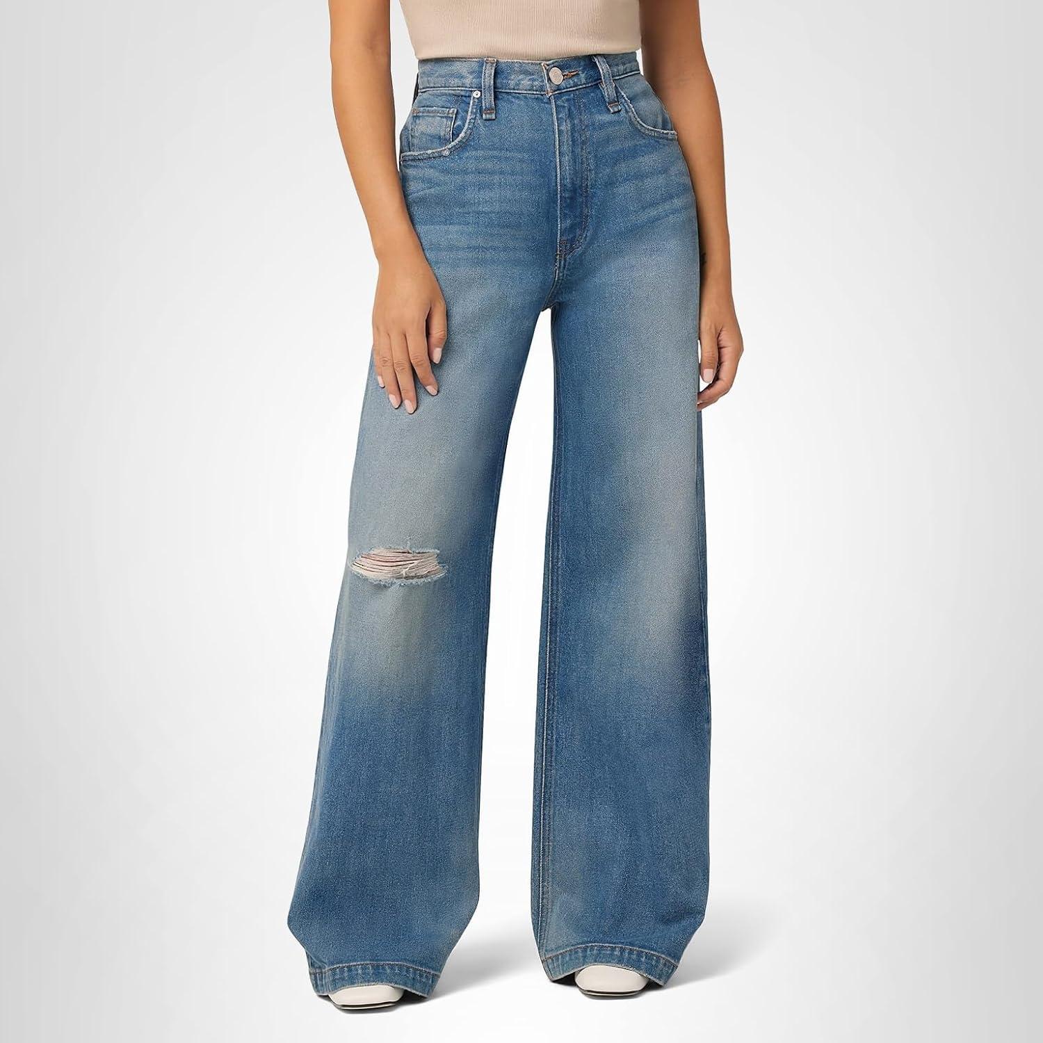 image:imageHUDSON Jeans Womens James Ultra HIGH Rise Wideleg PetiteCoastline