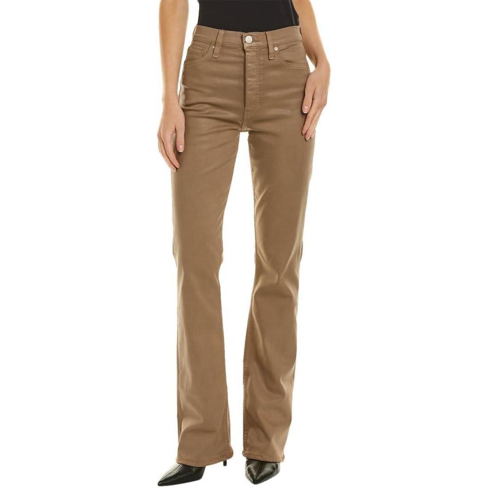 image:imageHudson Womens Faye Ultra HighRise Bootcut JeanCoated Chinchilla